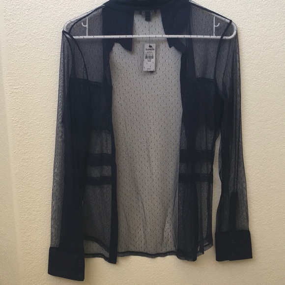 Express blouse navy size m. - Picture 4 of 4